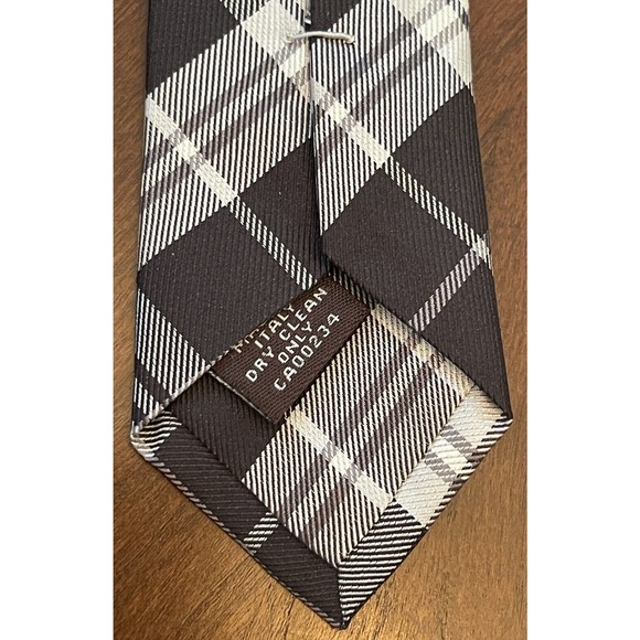 Hudson Room Black Gray 100% Silk Men’s Neck Tie Made In Italy - Picture 7 of 9